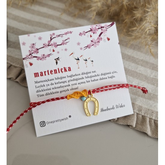 Marteniçka At Nalı Detaylı Bileklik