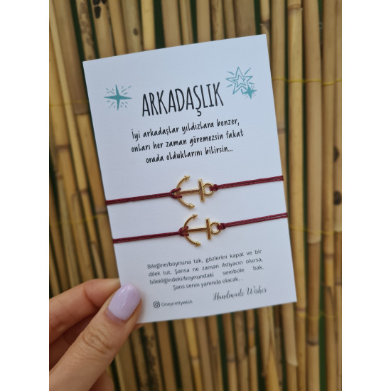 Çapa Sembollü Arkadaşlık Bilekliği Çiftli