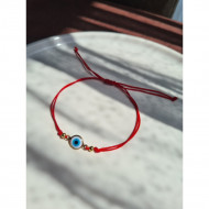 Cam Nazar Kırmızı İp Bileklik 