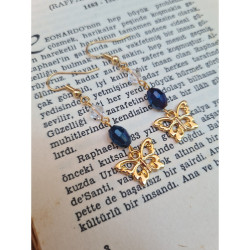 Kelebek Kristal Küpe Sallantılı 