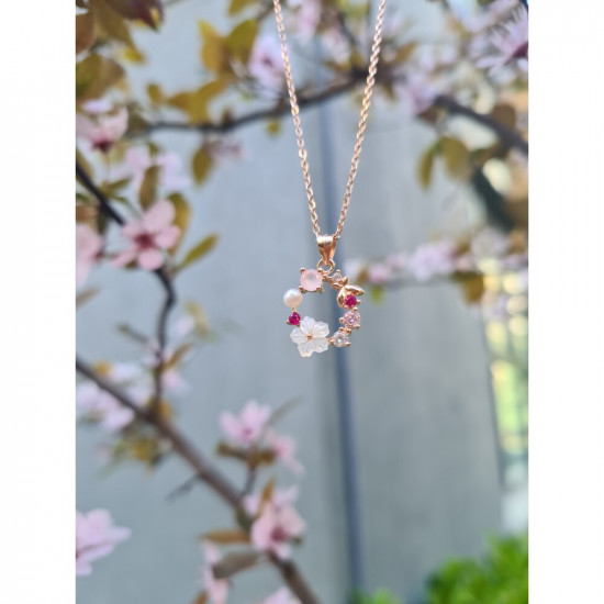 Bahar Çiçekleri Kolye 925 Ayar Gümüş Kolye 