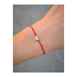 Kalp Sembol Kırmızı İp Bileklik