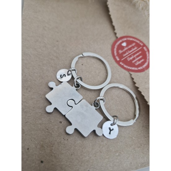 Puzzle Çift Anahtarlık Kişiselleştirilebilir Model 2