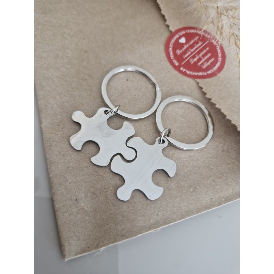 Puzzle Çift Anahtarlık Kişiselleştirilebilir Model 1