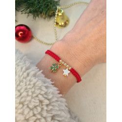 Yonca ve Sedef Yıldız Kırmızı İp Şans Bilekliği