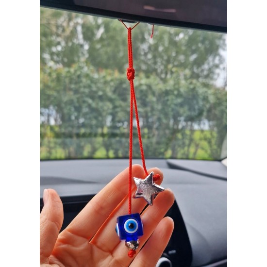 Gümüş Yıldız ve Nazar Dikiz Aynası Süsü