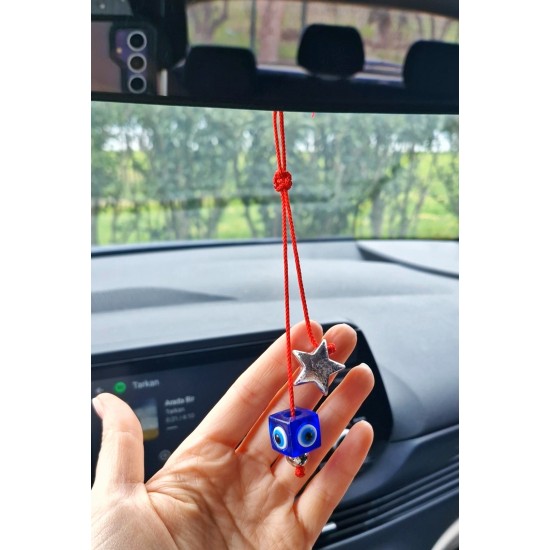 Gümüş Yıldız ve Nazar Dikiz Aynası Süsü