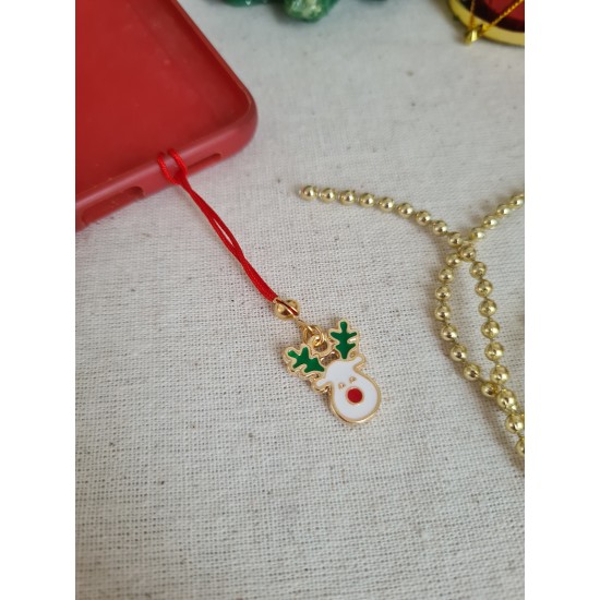 Geyik Yeniyıl Telefon Charmı