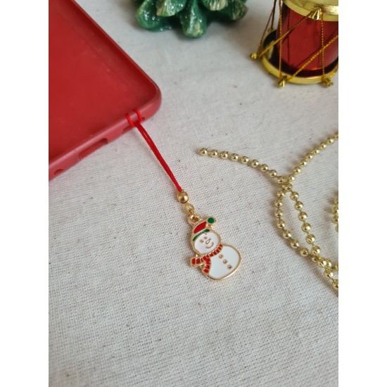 Kardan Adam Yeniyıl Telefon Charmı