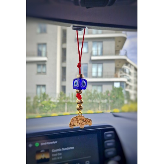 Araba ve Nazar Detaylı Dikiz Aynası Süsü