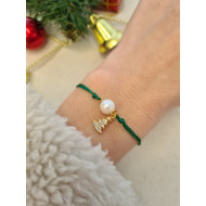 Simli İp İnci Çam Ağacı Sembol Bileklik